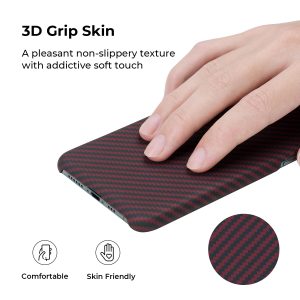 iPhone XS Aramid MagEZ Case by PITAKA - Black / Red Twill - Image 7