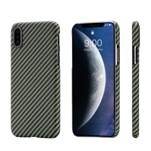 iPhone XS Aramid MagEZ Case by PITAKA - Black / Yellow Twill
