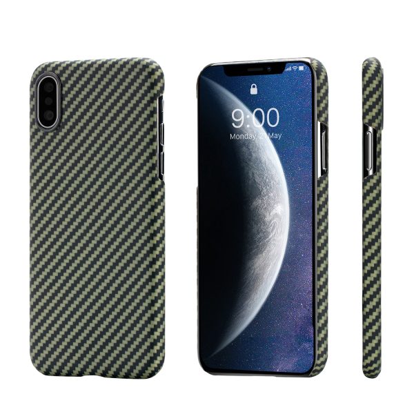 1 iPhone XS Aramid MagEZ Case by PITAKA - Black / Yellow Twill - Image 1