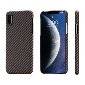 iPhone XS Max Aramid MagEZ Case by PITAKA - Black / Gold Twill