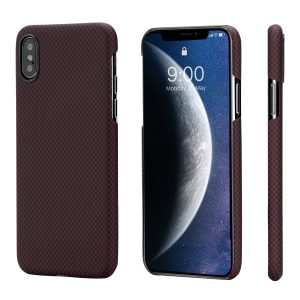 iPhone XS Max Aramid MagEZ Case by PITAKA - Black Red Plain