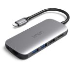 VAVA USB C Hub, 9-in-1 USB C Adapter with 4K HDMI, 1Gbps RJ45 Ethernet Port, USB 3.0, SD/TF Card Reader, 100W PD Charging Port - Space Gray - VA-UC016