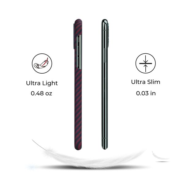 iPhone XS Aramid MagEZ Case by PITAKA - Black / Red Twill - Image 5