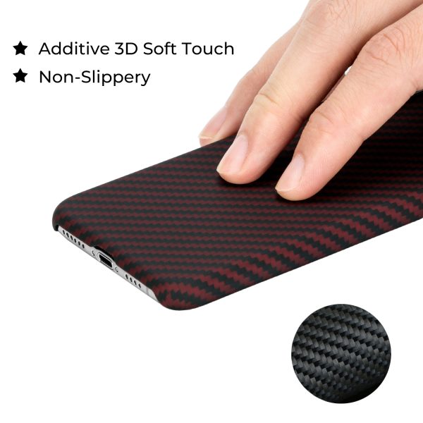 iPhone XS Max Aramid MagEZ Case by PITAKA - Black / Red Twill - Image 4