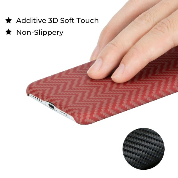 iPhone XS Max Aramid MagEZ Case by PITAKA - Red Orange Herringbone - Image 4