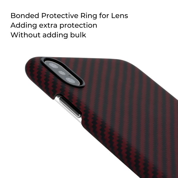 iPhone XS Max Aramid MagEZ Case by PITAKA - Black / Red Twill - Image 5