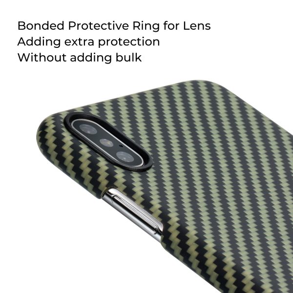 iPhone XS Aramid MagEZ Case by PITAKA - Black / Yellow Twill - Image 6