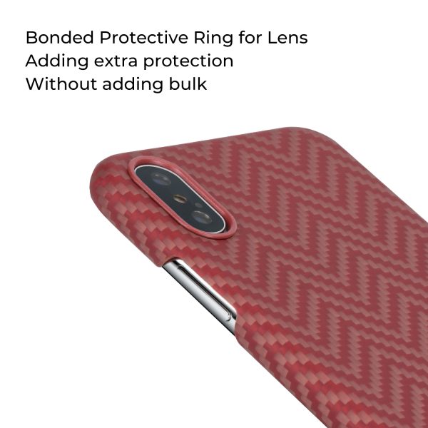 iPhone XS Max Aramid MagEZ Case by PITAKA - Red Orange Herringbone - Image 5