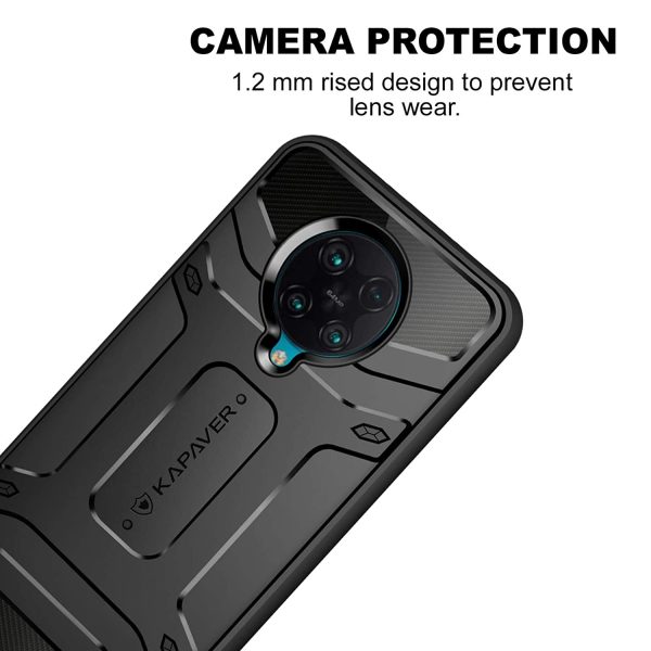 POCO F2 Pro Rugged Case by KAPAVER - Black - Image 3