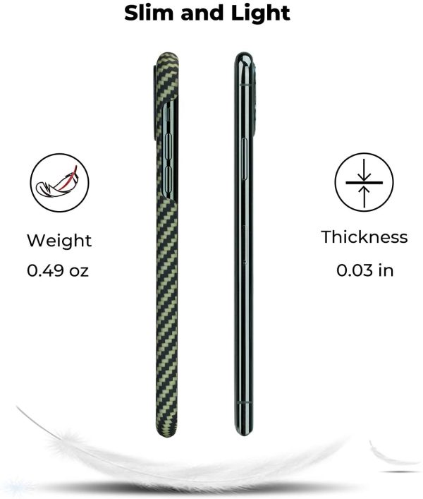 6148u3VAo0L._AC_SL1500_ iPhone 11 Pro Max Aramid MagEZ Case by PITAKA - Black / Yellow Twill - Image 8