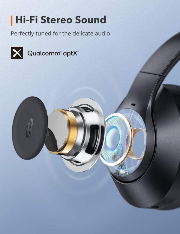 TaoTronics SoundSurge 55 Hybrid Active Noise Cancelling Headphones with Mic, 3 ANC Modes 2020 Upgraded Edition Online Class Home Office - TT-BH055 - Image 6