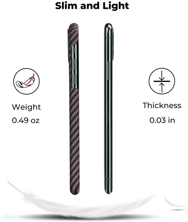 iPhone 11 Pro Max Aramid MagEZ Case by PITAKA - Black / Gold Twill - Image 6