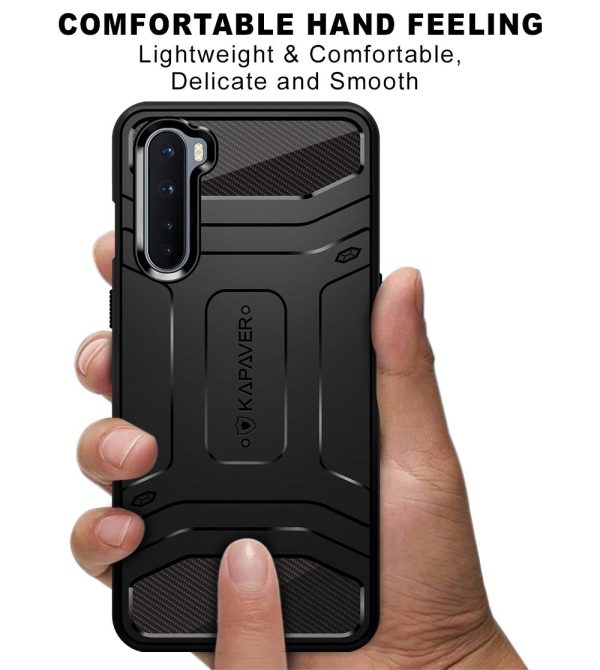 61GTf91hLvL._SL1117_ OnePlus Nord Rugged Case by KAPAVER - Black - Image 5