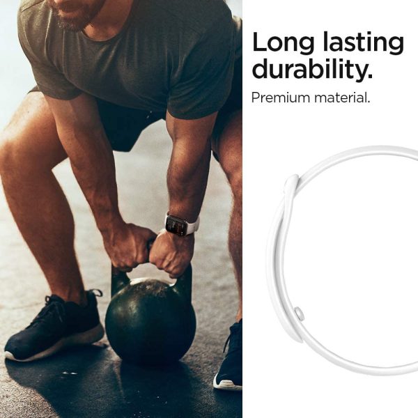 Apple Watch Band for 41 mm / 40mm / 38mm Silicone Fit by Spigen for Models 7/6/SE/5/4/3/2/1 - White - 061MP25407 - Image 6