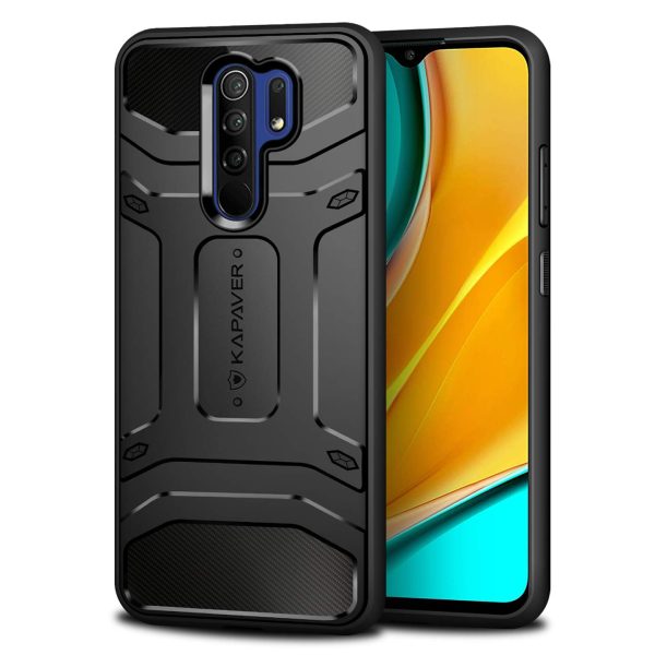 Redmi 9 Rugged Case by KAPAVER - Black - Image 1