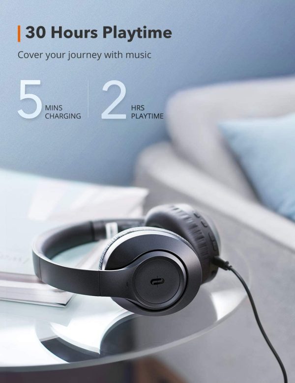 TaoTronics SoundSurge 55 Hybrid Active Noise Cancelling Headphones with Mic, 3 ANC Modes 2020 Upgraded Edition Online Class Home Office - TT-BH055 - Image 2