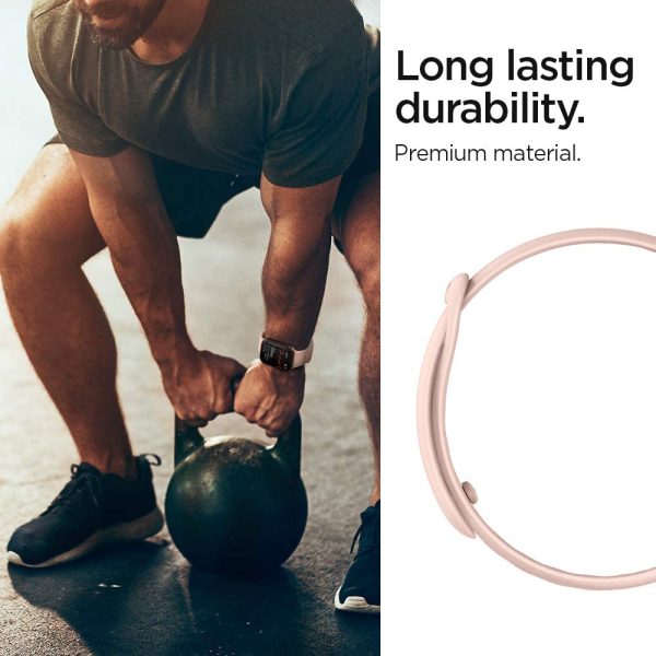 61gi0r6D71L._AC_SL1000_ Apple Watch Band for 41 mm / 40mm / 38mm Silicone Fit by Spigen for Models 7/6/SE/5/4/3/2/1 - Rose Gold - 061MP25406 - Image 2