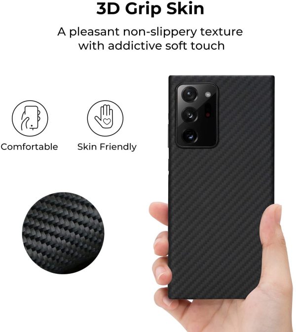 Galaxy Note 20 Ultra Aramid MagEZ Case by PITAKA - Black / Grey Twill - Image 8