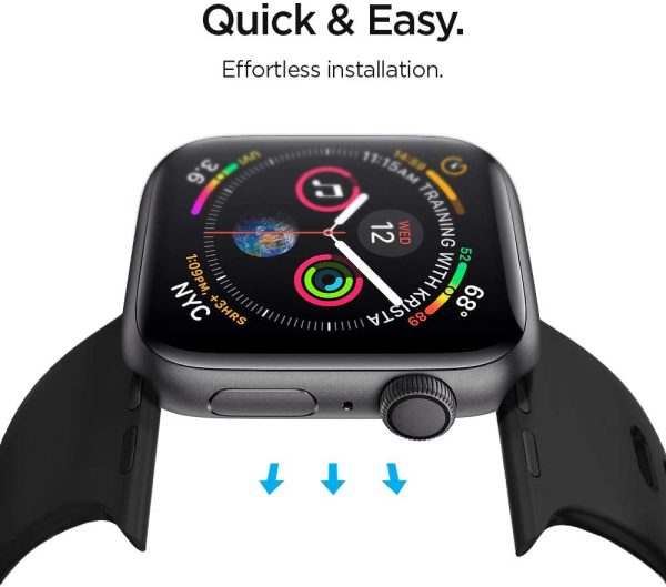 61i2IPfpL1L._AC_SL1000_ Apple Watch Band for 44mm / 42mm Silicone Fit by Spigen for Models 6/SE/5/4/3/2/1 - Black - 062MP25400 - Image 6