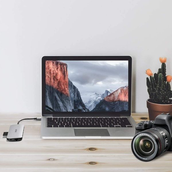 VAVA USB C Hub 8-in-1 Multiport Adapter with 4K HDMI Port, 1 Gbps Ethernet Port, USB C Power Delivery, SD/TF Card Reader, 3 USB 3.0 Ports for MacBook Pro and Type C Windows Laptops - VA-UC006 - Image 8