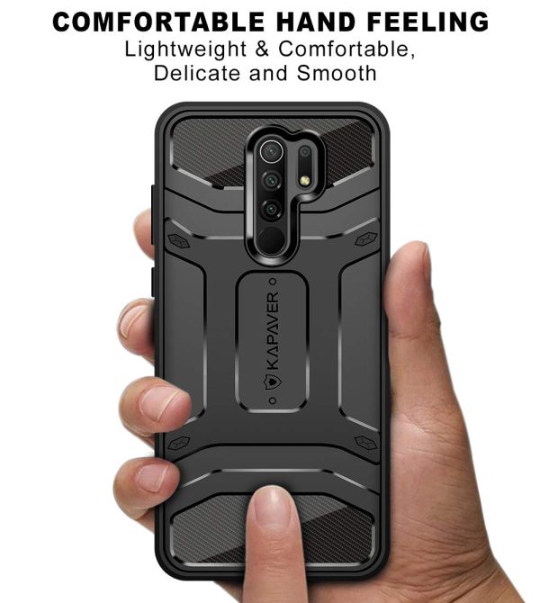 Redmi 9 Rugged Case by KAPAVER - Black - Image 3