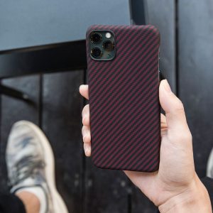 iPhone XS Aramid MagEZ Case by PITAKA - Black / Red Twill - Image 8