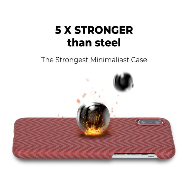 iPhone XS Max Aramid MagEZ Case by PITAKA - Red Orange Herringbone - Image 7