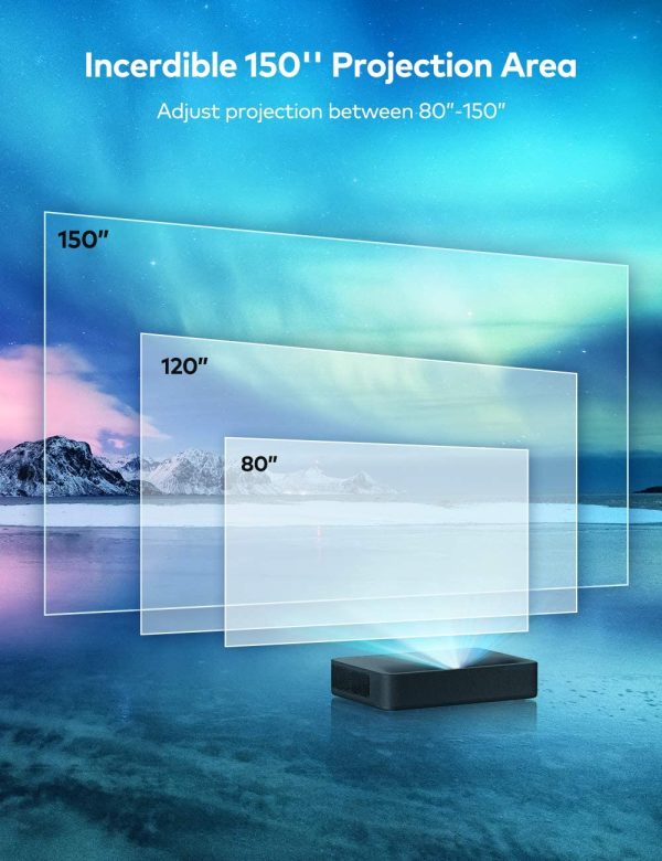 71-HsADRrrL._AC_SL1300_ VAVA 4K UHD Laser Projector TV Home Theatre | Bright 2500 Lumens | Ultra Short Throw | HDR10 | Built-in Harman Kardon Sound Bar | ALPD 3.0 | Smart Android System - Black - Image 2