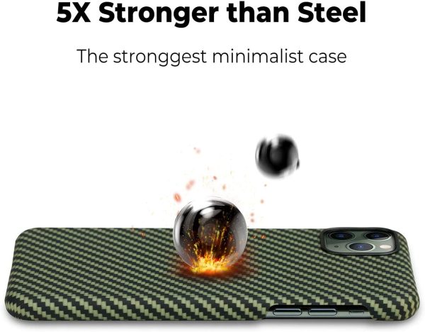 71AvVqRc+gL._AC_SL1500_ iPhone 11 Pro Max Aramid MagEZ Case by PITAKA - Black / Yellow Twill - Image 9