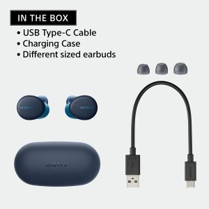 Sony WF-XB700 EXTRA BASS True Wireless Earbuds Headset/Headphones - Blue - Image 4