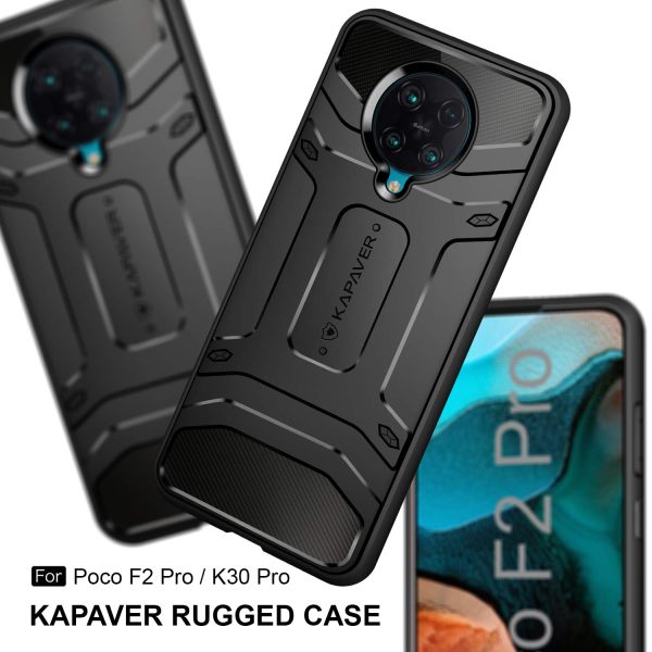 POCO F2 Pro Rugged Case by KAPAVER - Black - Image 2