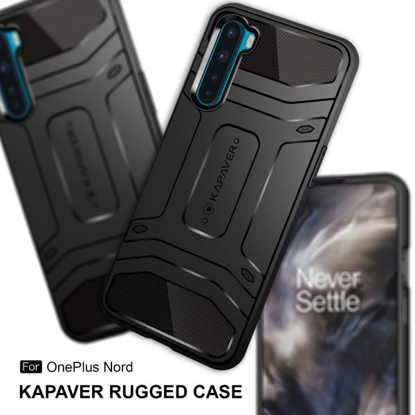 71LOYjEiJFL._SL1500_ OnePlus Nord Rugged Case by KAPAVER - Black - Image 3
