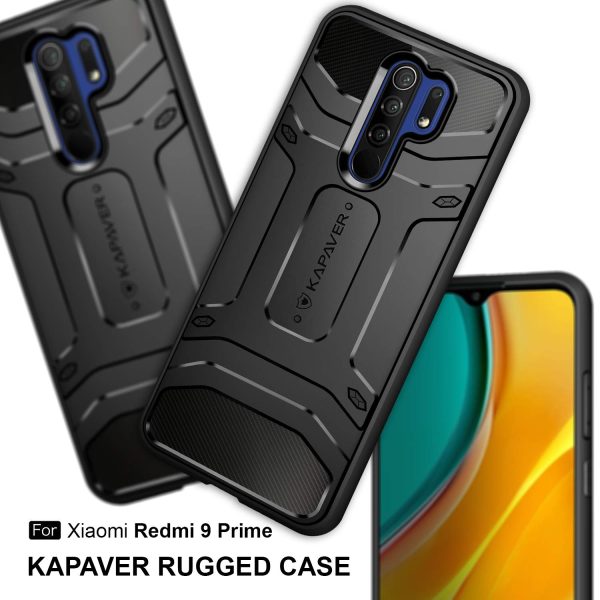 Redmi 9 Rugged Case by KAPAVER - Black - Image 5
