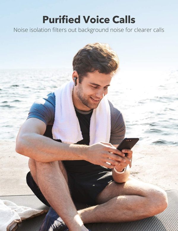 TaoTronics SoundLiberty 53 [2020 Upgrade] in-Ear Wireless Headphones IPX8 Waterproof 50H Playtime TWS Bass Stereo Bluetooth Earbuds - Black - TT-BH053 - Image 6