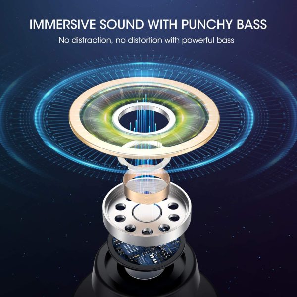 MPOW M12 in-Ear Bluetooth 5.0 Earbuds with Wireless Charging Case, USB-C Charging, Deep Bass & 25H Playtime - Black - Image 5