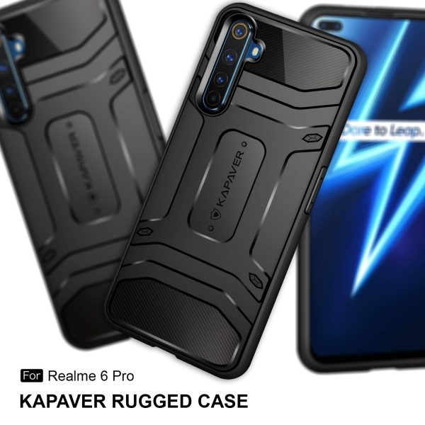 Realme 6 Pro Rugged Case by KAPAVER - Black - Image 8