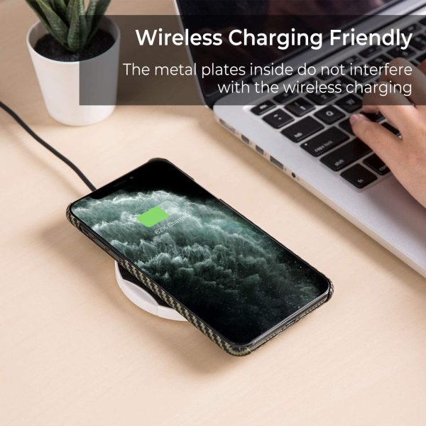 71iqAhFe5CL._AC_SL1500_ iPhone 11 Pro Max Aramid MagEZ Case by PITAKA - Black / Yellow Twill - Image 2