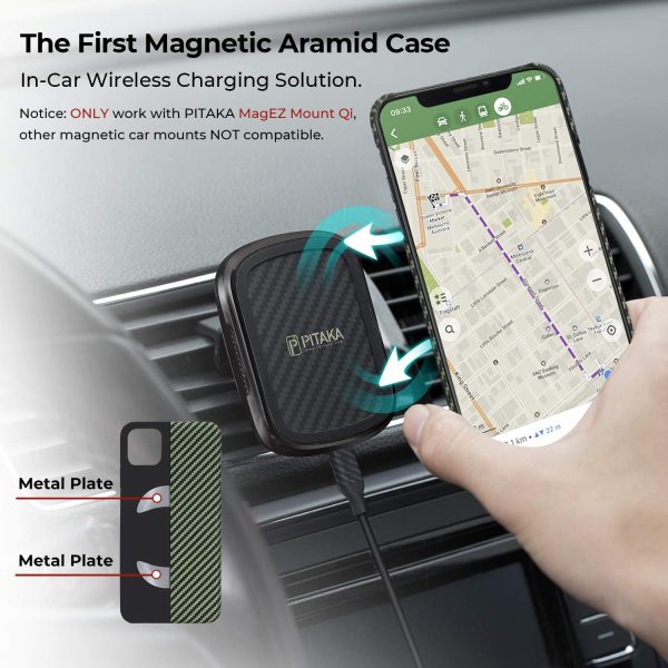 71nsN6dklWL._AC_SL1500_ iPhone 11 Pro Max Aramid MagEZ Case by PITAKA - Black / Yellow Twill - Image 5