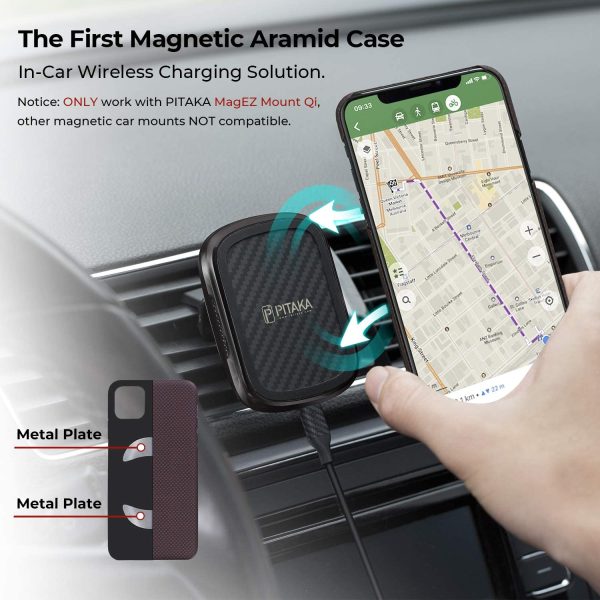 iPhone 11 Pro Aramid MagEZ Case by PITAKA - Black / Red Plain - Image 9