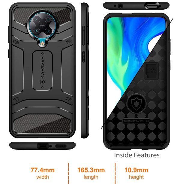 POCO F2 Pro Rugged Case by KAPAVER - Black - Image 6