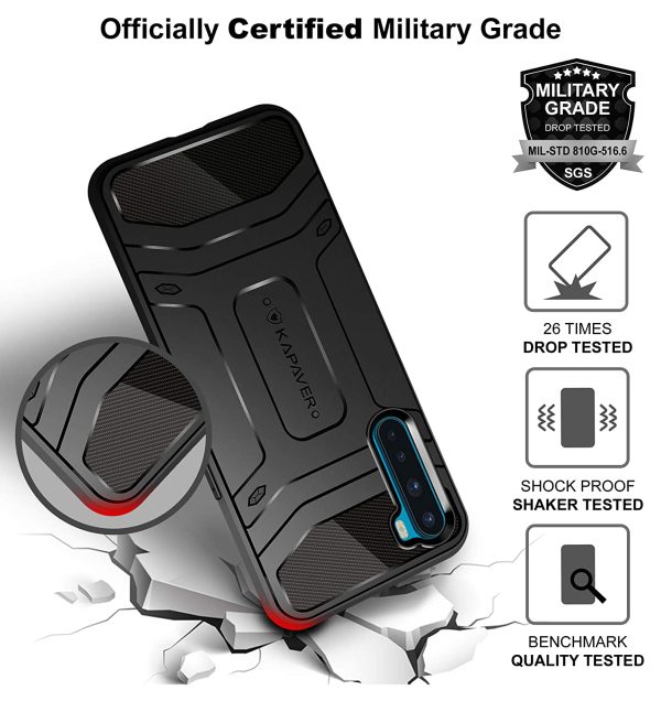81YYfOk2PhL._SL1500_ OnePlus Nord Rugged Case by KAPAVER - Black - Image 4