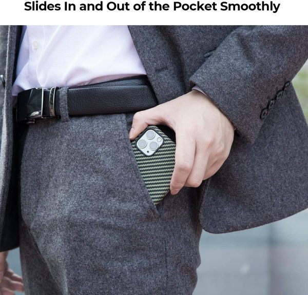 81fbk4ZRnFL._AC_SL1500_ iPhone 11 Pro Max Aramid MagEZ Case by PITAKA - Black / Yellow Twill - Image 7