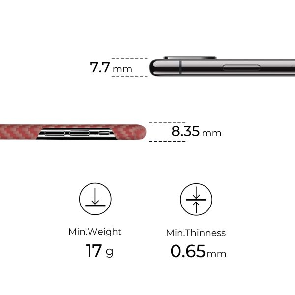 iPhone XS Max Aramid MagEZ Case by PITAKA - Red Orange Herringbone - Image 9