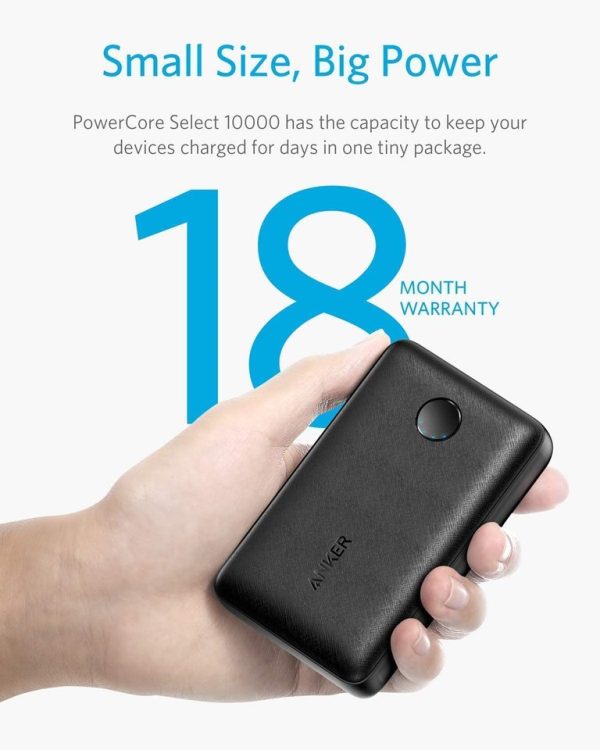 A1223H11-2 Anker PowerCore Select 10000 12W Power Bank - A1223H11 - Black - Image 2