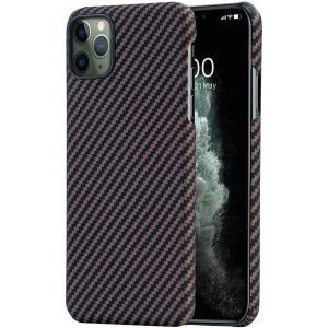 iPhone 11 Pro Max Aramid MagEZ Case by PITAKA - Black / Gold Twill