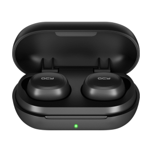 QCY T4 True Wireless Buds Bluetooth 5.0 Game Mode Wireless Charging DSP Noise Cancelling HIFI Stereo Surround Sound AAC/SBC Pop-up Pairing 20H Battery Life App Control Location Search - Black
