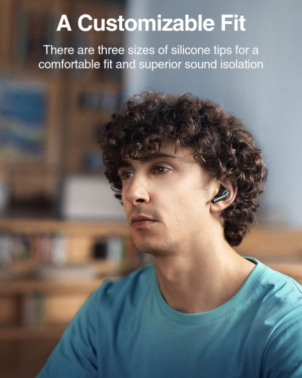 TaoTronics Purecore ANC Enhanced Deep Bass TWS Earbuds - Black - TT-BH1003 - Image 3