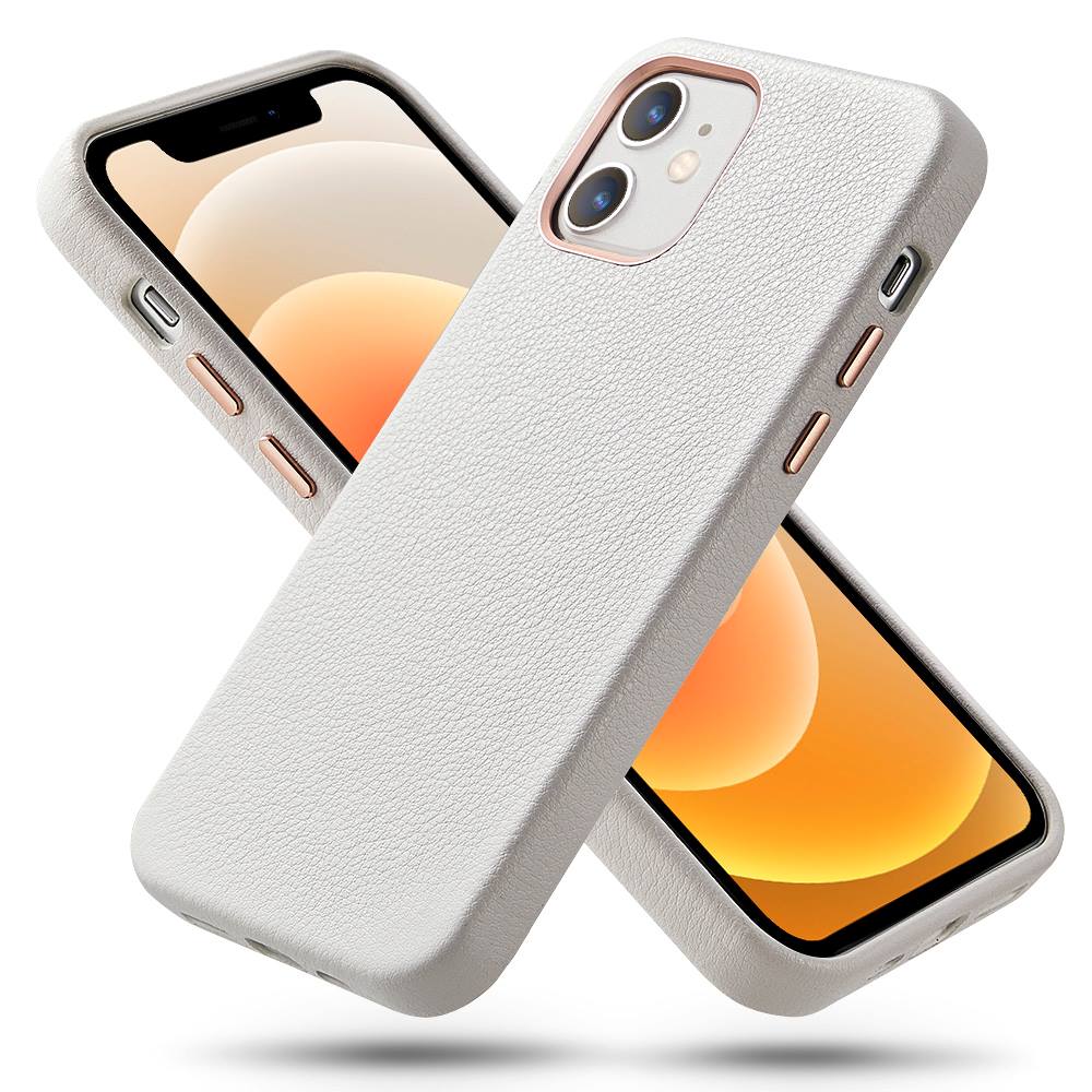 Apple Iphone 12 Mini Metro Premium Real Leather Case By Esr White