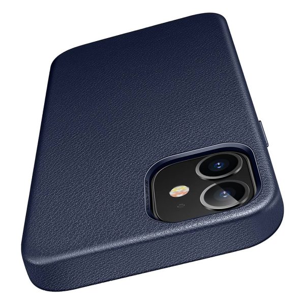 Apple iPhone 12 mini Metro Premium Real Leather Case by ESR - Navy Blue - Image 3