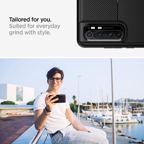 610RQaJLztL._AC_SL1000_ Mi Note 10 Lite Rugged Armor Case by Spigen Matte Black ACS01306 - Image 6